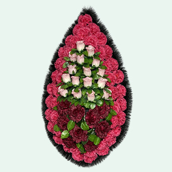 Венок из искусственных цветов